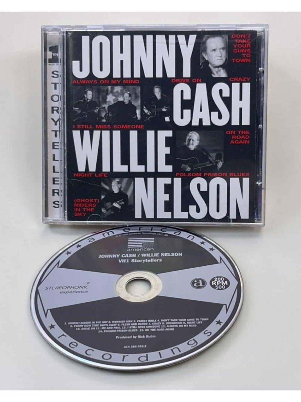 Johnny Cash & Willie Nelson VH1 Storytellers CD 1998 Classic Country Unplugged
